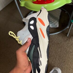 Men's Athletic Shoes - Black, White, Orange